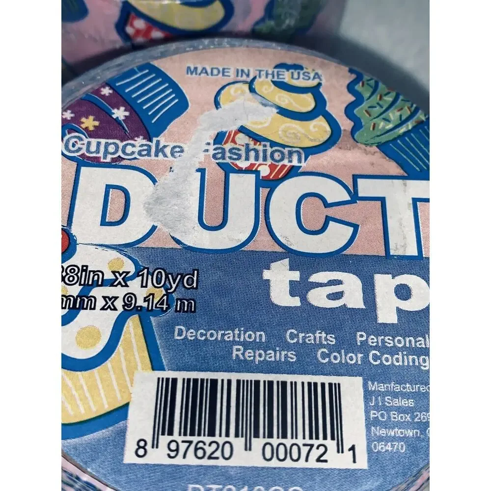 Lot of 3 Duct Tape Cupcake Fashion 1.88